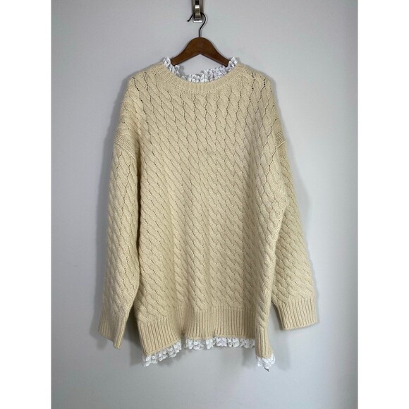 For Love & Lemons x Victoria’s Secret Milana Sweater in Ivory – Size Small - Picture 2 of 6